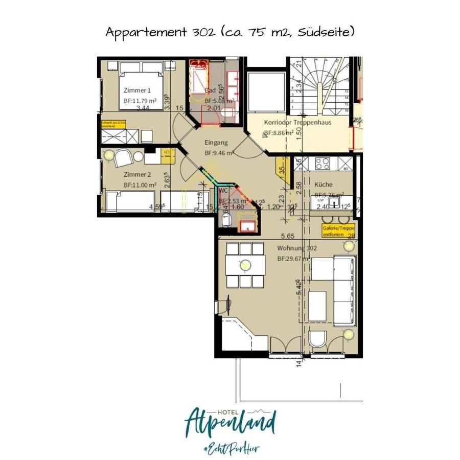 Hotel Alpenland Γκστάαντ Εξωτερικό φωτογραφία